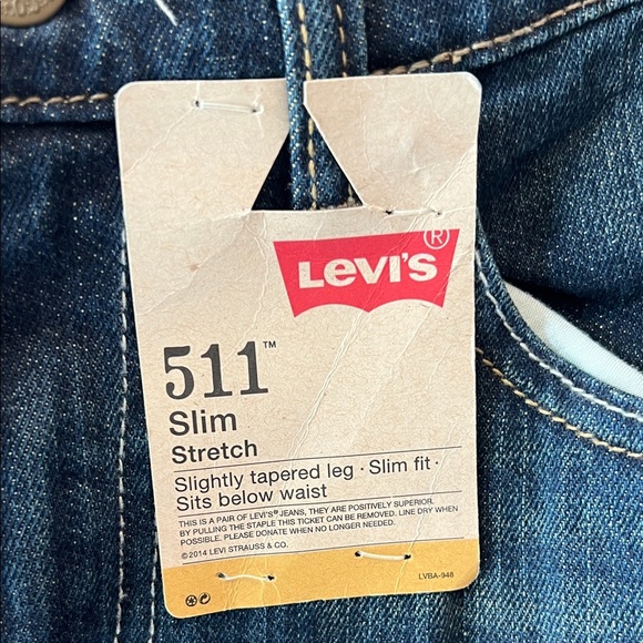 Levi's Boy's Dark Blue Slim Jeans - Picture 7 of 8
